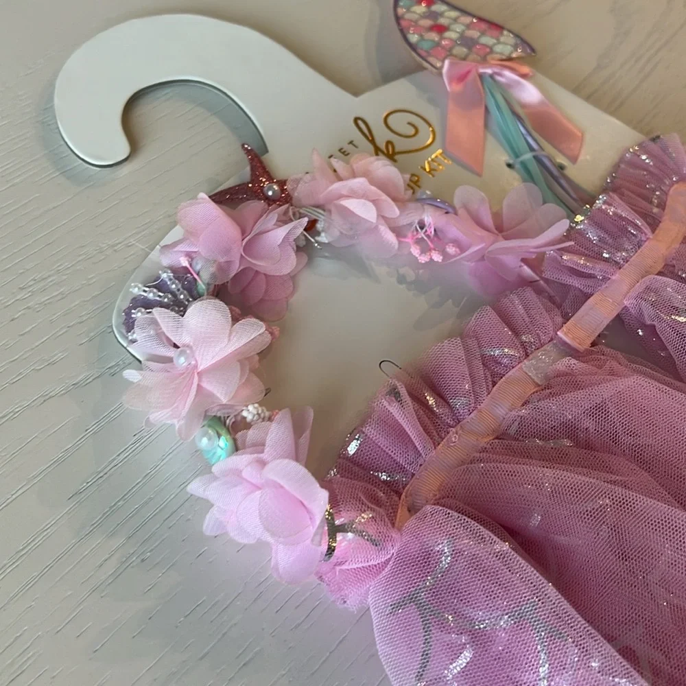Sweet Wink Mermaid Dress Up Kit Halloween Costume Cape Headband Wand